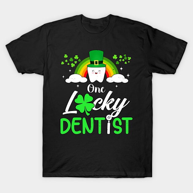 St. Patrick's Day One Lucky Dentist T-Shirt by snnt